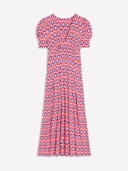Boden Red Kristen Pleated Jersey Dress - Image 6 of 6