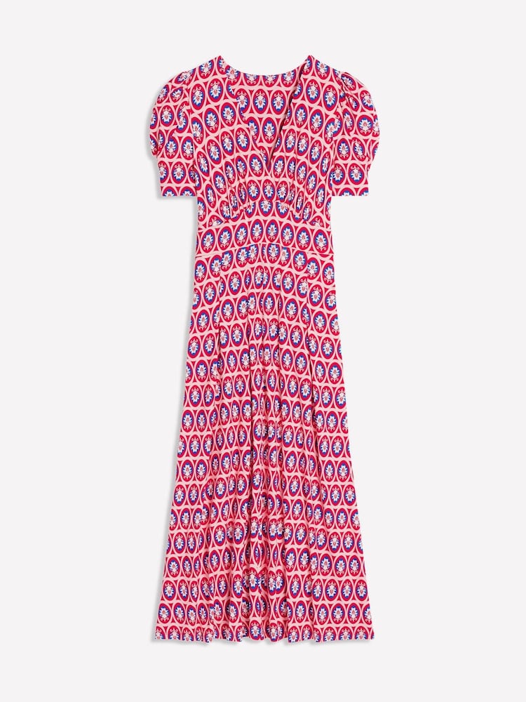 Boden Red Kristen Pleated Jersey Dress - Image 6 of 6 Boden Red Kristen Pleated Jersey Dress - Image 6 of 6