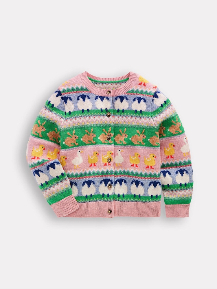Boden Green Easter Edie Fair Isle Cardigan - Image 2 of 4
