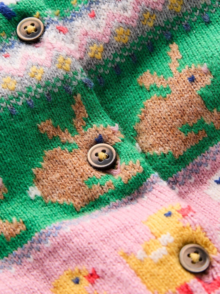 Boden Green Edie Fairisle Pattern Cardigan - Image 4 of 4 Boden Green Edie Fairisle Pattern Cardigan - Image 4 of 4