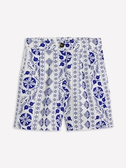 Boden Blue Chrome Dulwich 100% Linen Shorts - Image 5 of 5