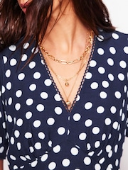 Boden Blue Rosie Godet Tea Dress - Image 3 of 7