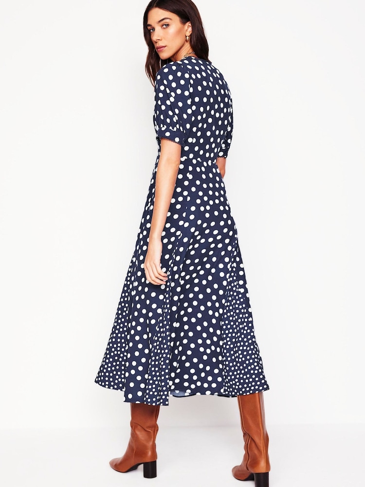 Boden Blue Rosie Godet Tea Dress - Image 4 of 7