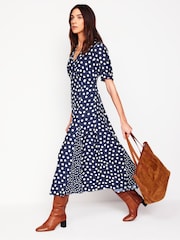 Boden Blue Rosie Godet Tea Dress - Image 5 of 7