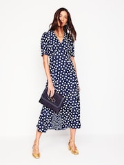 Boden Blue Rosie Godet Tea Dress - Image 6 of 7