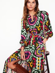 Boden Green Ruby Collarless Shirt Dress - Image 1 of 7