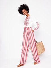Boden Pink Dulwich Linen 100% Cotton Trousers - Image 1 of 7