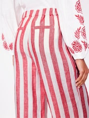 Boden Pink Dulwich Linen 100% Cotton Trousers - Image 6 of 7