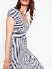 Boden Blue Tiered Jersey Midi Dress - Image 2 of 5