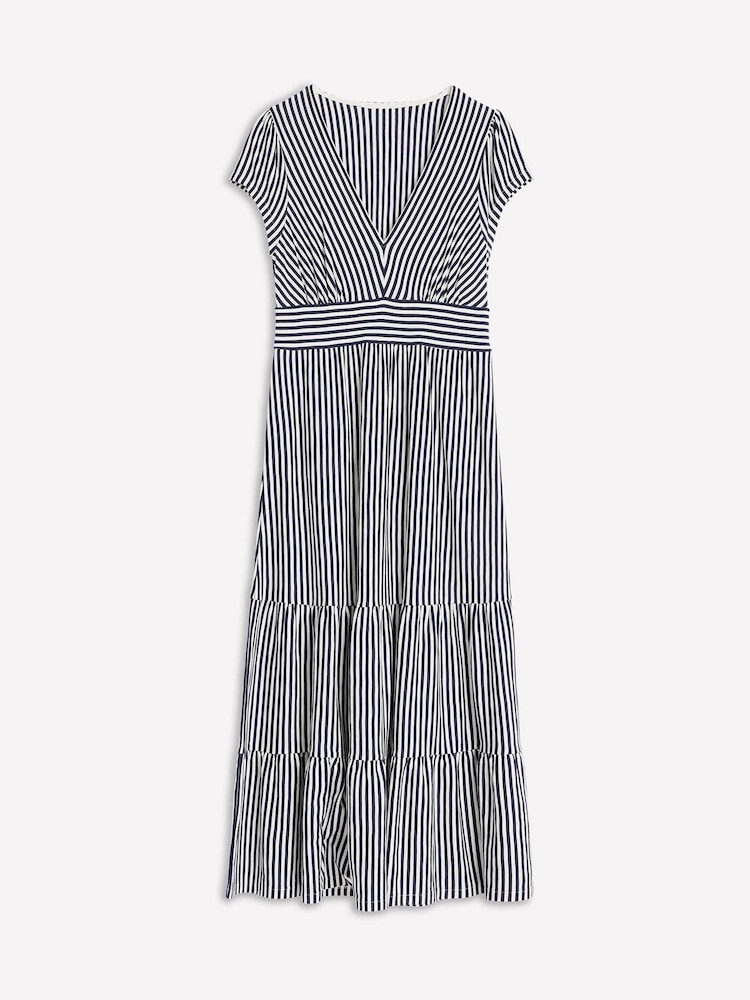 Boden Blue Tiered Jersey Midi Dress - Image 5 of 5