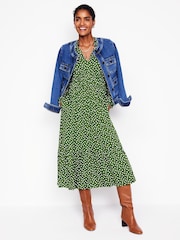 Boden Green Rosamund Jersey Midi Tea Dress - Image 1 of 6