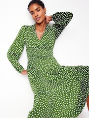 Boden Green Rosamund Jersey Midi Tea Dress - Image 4 of 6