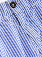 Boden Blue Seersucker 100% Cotton Shorts - Image 4 of 4