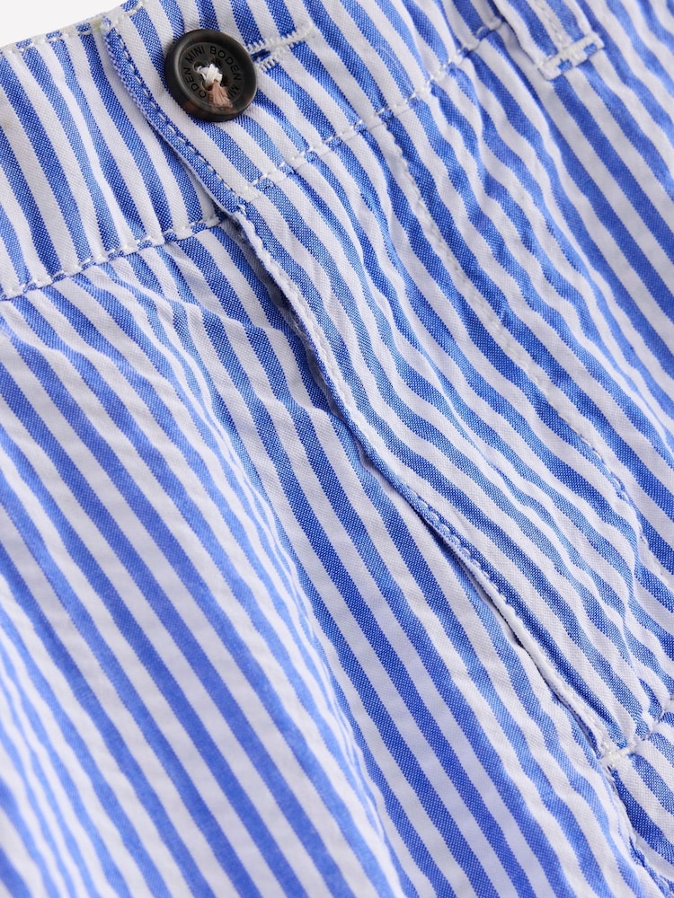 Boden Blue Seersucker 100% Cotton Shorts - Image 4 of 4