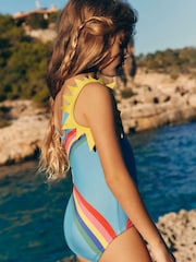 Boden Blue Lettice Cut Out Swimsuit - Image 3 of 5