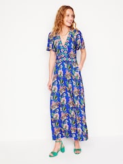 Boden Blue Ellie Flutter Maxi Tea Dress - Image 2 of 6