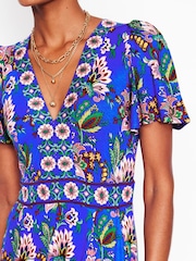 Boden Blue Ellie Flutter Maxi Tea Dress - Image 3 of 6