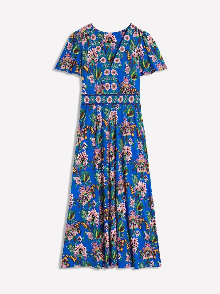 Boden Blue Ellie Flutter Maxi Tea Dress - Image 6 of 6 Boden Blue Ellie Flutter Maxi Tea Dress - Image 6 of 6