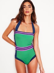 Boden Blue Santorini Halterneck Swimsuit - Image 1 of 6