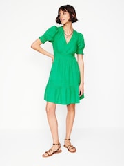 Boden Green Anna Double Cloth Short 100% Cotton Dress - Image 1 of 5