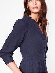 Boden Blue Elena Double Cloth Midi Dress - Image 2 of 5