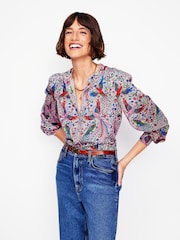 Boden Red Ara Long Sleeve Top - Image 1 of 5