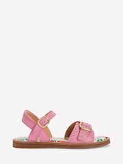 Boden Pink Leather Buckle Sandals - Image 1 of 3