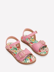 Boden Pink Leather Buckle Sandals - Image 2 of 3