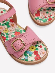 Boden Pink Leather Buckle Sandals - Image 3 of 3