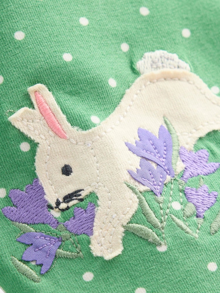Boden Green Appliqué Leggings - Image 3 of 3