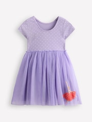 Boden Purple Ballerina Ami Appliqué Tulle Dress - Image 1 of 3