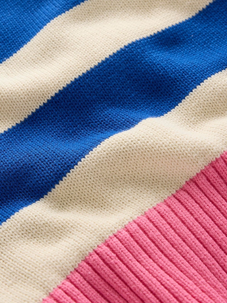 Boden Blue Lucinda 100% Cotton Striped Jumper - Image 7 of 7