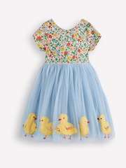 Boden Blue Ami Appliqué Tulle Dress - Image 1 of 4