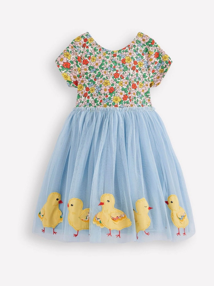 Boden Blue Ami Appliqué Tulle Dress - Image 1 of 4