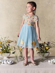 Boden Blue Ami Appliqué Tulle Dress - Image 2 of 4