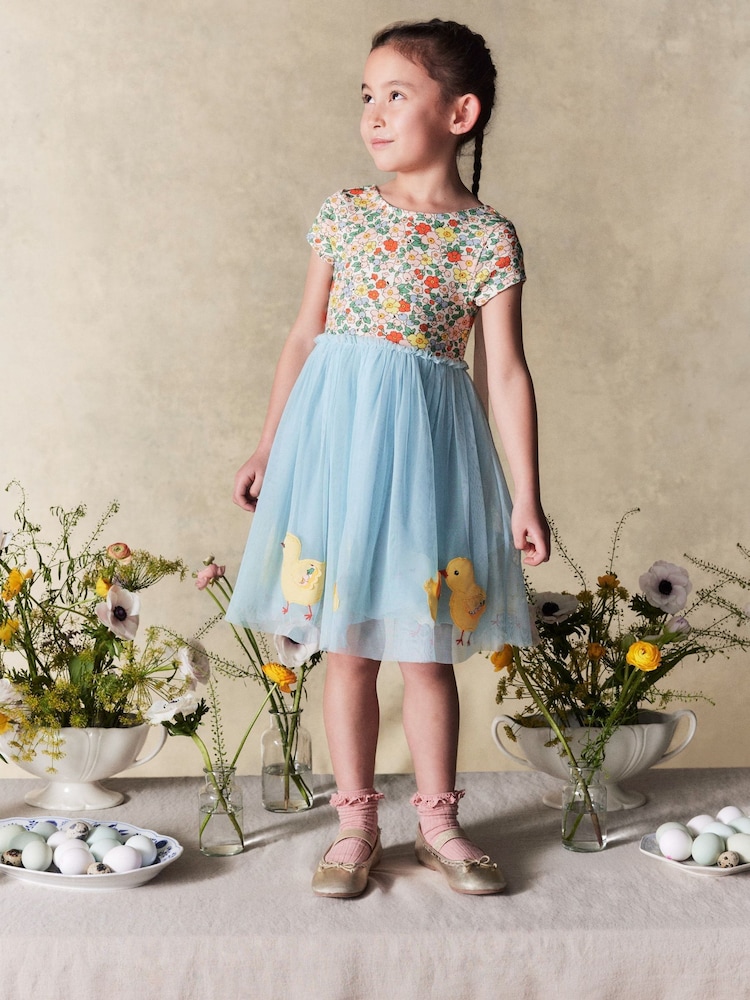 Boden Blue Ami Appliqué Tulle Dress - Image 2 of 4