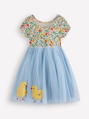 Boden Blue Ami Appliqué Tulle Dress - Image 3 of 4