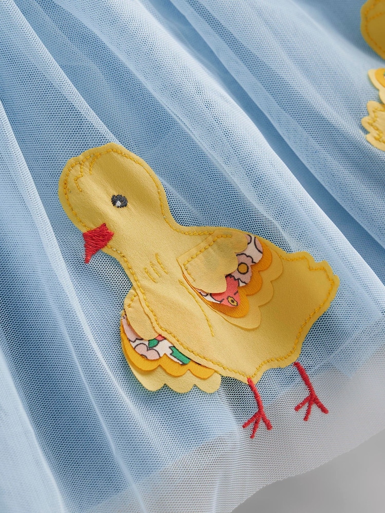 Boden Blue Ami Appliqué Tulle Dress - Image 4 of 4