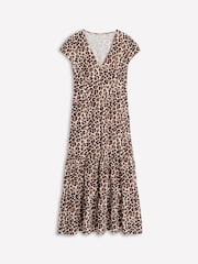 Boden Brown Tiered Jersey Midi Dress - Image 5 of 5