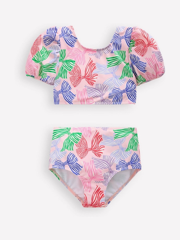 Boden Pink Bow Sandy Puff Sleeve Bikini - Image 1 of 3