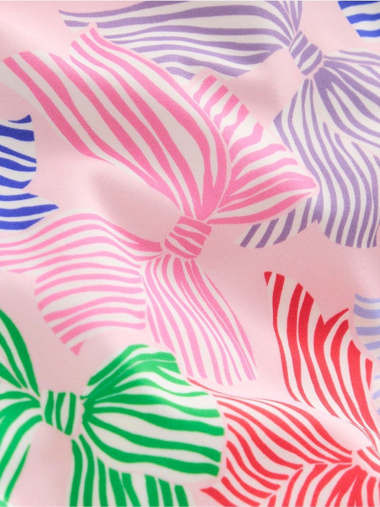 Boden Pink Bow Sandy Puff Sleeve Bikini - Image 3 of 3