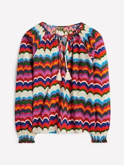Boden Red Easy 100% Cotton Blouse - Image 6 of 6