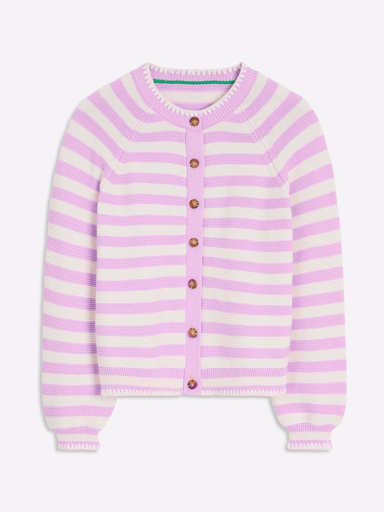 Boden Pink Lena Stitch Detail Cardigan - Image 5 of 6