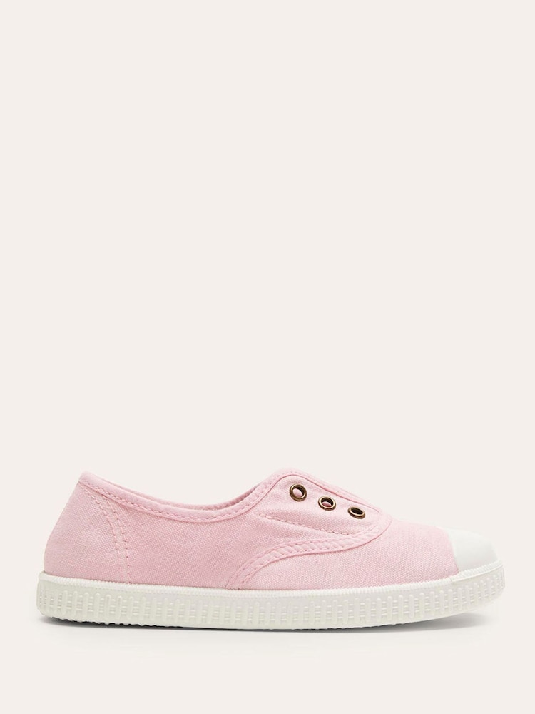 Boden Pink Laceless Canvas Pull Ons Shoes - Image 1 of 3