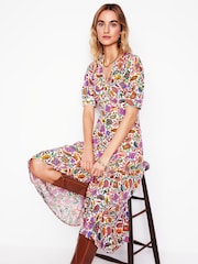 Boden Pink Rosie Godet Tea Dress - Image 1 of 6