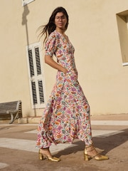 Boden Pink Rosie Godet Tea Dress - Image 2 of 6