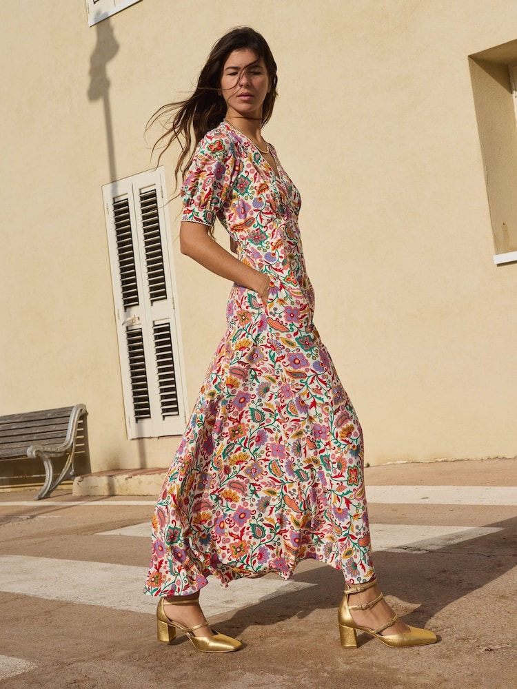 Boden Pink Rosie Godet Tea Dress - Image 2 of 6