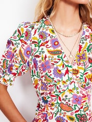 Boden Pink Rosie Godet Tea Dress - Image 3 of 6