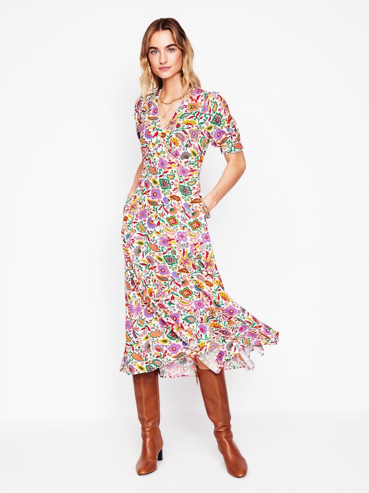 Boden Multi Rosie Godet Tea Dress - Image 4 of 6