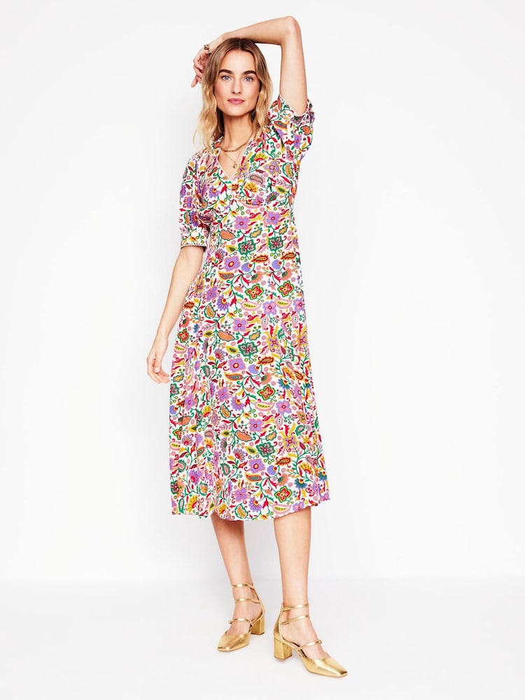 Boden Multi Rosie Godet Tea Dress - Image 5 of 6